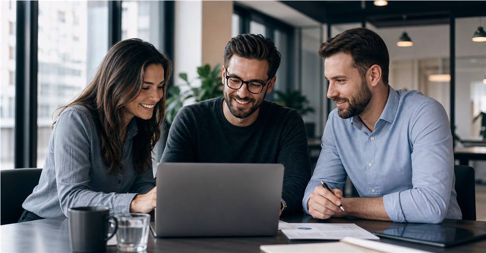 SEO experts reviewing growth results